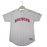 Mil Brewers Girls Athletic Dri - Fit Glitter野球ジャージー ホワイト