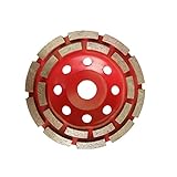 Perfk サンディングディスク　ダイヤモンド 砥石　カップサンダー　研削ホイール　石材 切断　2列　グラインディングホイール　全3サイズ　ダイヤモンドブレード　赤 - 7インチ