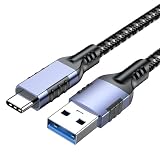 USB Type C ケーブル 0.2m【POTRRCIUSUER】 USB-A to USB-C 10Gbps高速データ転送 USB3.1 Gen2 ケーブル 60W（3A/20V）急速充電 スマートフォン、タブレット、ゲーム機のタイプｃ機種に対応 (パープルグレー)