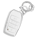 アルファード30系 キーケース 適合トヨタ アルファード ヴェルファイア30系 後期 前期 キーカバー キーホルダー 6ボタン (キラキラ 、シルバーホワイト)