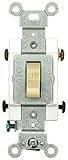 Leviton 1222-SI 20 Amp, 120/277 Volt, Toggle Double-Pole AC Quiet Switch, Heavy Duty Grade, Groundin