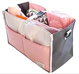 (ミウォルナ) Miwoluna ベビーカーポーチ バッグインバッグ 車の後部座席 でも使用できる 3way フック付き ピンク