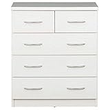 弁天インテリア チェスト 【 4段 収納 / 幅60㎝ / 1人暮らしにも最適 】 ホワイト 【 組立式 】