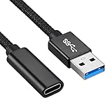 YFFSFDC USB 3.1オス Type C メス 変換ケーブル USB タイプC 変換アダプタ オスメスコード USB Type C変換接続線 10Gbps 高速データ転送 3A急速充電 小型 軽量 ナイロン編み 高耐久 usb type c 変換アダプタ タイプc イヤホン Mac Book Pro/Air/i Pad Pro 2019/Surface/Sony Xperia/Samsungなど対応 (ブラック)