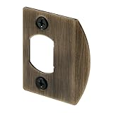 Prime-Line Products E 2233 Standard Latch Strike, 1-5/8 in., Steel, Antique Brass Plated Finish (Pac