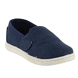 Toms Avalon、スリップオンNavy Burlap 10004735 Tiny カラー: ブルー