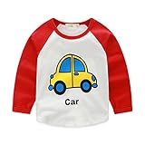 AiGo 長袖Tシャツ キッズ かわいい車模様 4色選べる! 子供服 長袖 ロゴ Tシャツ トップス ユニセックス キッズ (110cm, Type3) [並行輸入品]