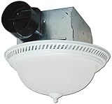 Air King DRLC703 Decorative Round Quiet Exhaust Bath Fan with Light, 70-CFM, White Finish [並行輸入品]