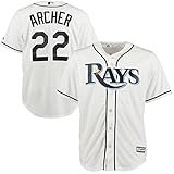 Chris Archer Tampa Bay Rays # 22 MLB Youth Cool Baseホームジャージー ホワイト