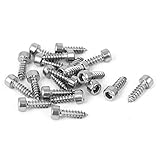uxcell セルフタッピングネジ ヘックスドライブヘッド 304ステンレススチール M3x10mm 20個入り