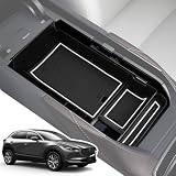 LANGBEAN マツダ CX-30 DM系 (2019.10～現行) 専用 コンソールトレイ コンソールボックス 収納ボックス 内装パーツ カスタムパーツ マツダアクセサリー 小物入れ ガタガタ音なし ラバーマット付き 滑り止め （ホワイト）