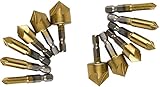 【Alimama】 バリ取り 面取りカッター 6～19mm 12本セット(6mm 8mm 9mm 12mm 16mm 19mm)