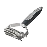 Kuorle Double Sided Dematting Comb & Grooming Brush for Dogs & Cats with Stainless Steel Tool Gently