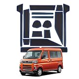 SHAOHAO 新型 ダイハツ アトレー 6代目 700系 2022 車 インテリアバー ドアポケットマット ゴムマット S700V/S710V/S700W/S700W コンソールマット ダイハツ ハイゼットカーゴ s700v 11代目 700系 ドレスアップパーツ 内装パーツ 2021 15枚 ブルー