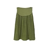 Spinas（スピナス) 今年の旬顔　マタニティ スエード調 膝丈 プリーツスカート 無地 フレアスカート 産前産後対応 妊婦服 全4色(ブラウン　グレー　グリーン　ブラック)