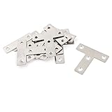 uxcell T字金具　棚受け　ブラケット　フラットブラケットサポート　4穴　50 x 50mm　12個入り