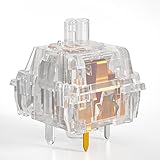 DRAOZA Kailh Clione Limacina メカニカルキーボードスイッチ クリスタル 完全透明 静音 リニア 金メッキ MXスイッチ (サイレントリニア36個)