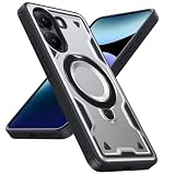 WACJOSD 対応 Xiaomi POCO X7 Pro 5G 用の ケース リング付き 耐衝撃 米軍MIL規格 Poco X7 Pro 5G 用 ケース スタンド機能 車載ホルダー対応 滑り止め ワイアレス充電対応 灰 C98-xm x7p-07