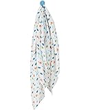 Frugi オーガニックコットン ベビーモスリン おくるみ スワドリング 120 × 120cm (Dinky Dinos)