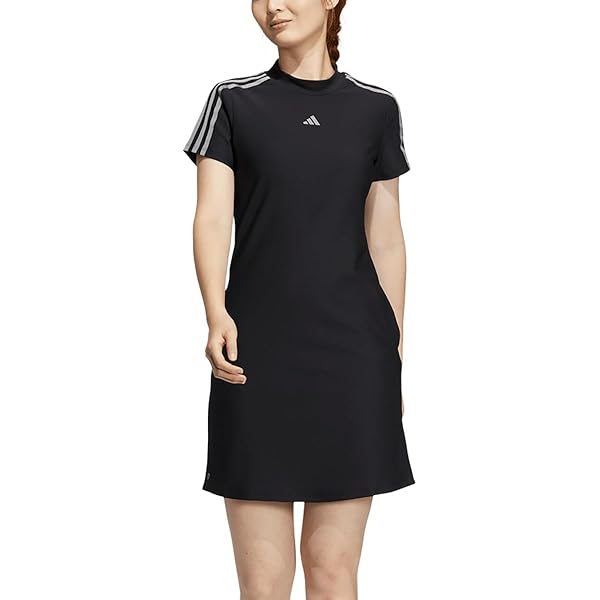 新品未使用adidas 3ストライプス レイヤードライクワンピース ブラック セール】3ストライプス レイヤードライクワンピース【adidas
