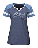 MLB Tampa Bay Rays Women 's The Replayファッショントップ、スモール、Athletic Navy Heather / Costalブルー/ホワイト