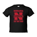 「ネブラスカHuskers Go Bigレッド"幼児用Tシャツ 3T ブラック