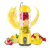 KONKA ジューサー ミキサー 小型420ML 6枚刃 USB充電式 高ホウケイ酸ガラス材料 野菜 果物 離乳食 ジュース 旅行 出張 オ