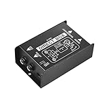 アクセサリ・サプライ,Converter,Professional Single Channel Passive DI-Box Direct Injection Audio Box Balanced & Unbalance Signal Converter with XLR TRS Interfaces for Electric Guitar Bass Live Performance