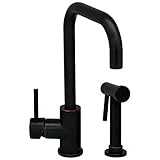 Whitehaus wh2070826ジェムキッチン蛇口with Swiveling注ぎ口 – SideスプレーInclude、 ブロンズ WH2070826-ORBH 1