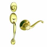 Design House 512418 Coventry 2-Way Latch Door Handle Set with Lever, Handle and Keyway, Adjustable B