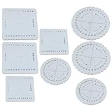 NUOLUX 組紐ディスク 円形 四角 組紐 キット 初心者 8個組 ストラップ 丸台セット 道具 織り機 DIY 手作り アクセサリー DIY 素材 工具 ツール 円形 丸 ディスク編みツール ロープ編みツール