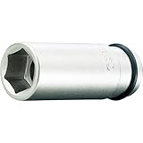 トネ(TONE) インパクト用ロングソケット 6角 4NV26L 対辺寸法:26×差込角:12.7×全長:75mm 1個
