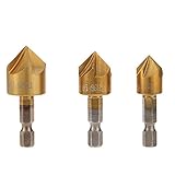 3 台の PC / 新 90 度 5 フルート HSS チタン皿穴の面取りドリルビット B 3 E 4 に設定します