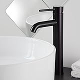 Wovier Oil Rubbed Bronze Waterfall Bathroom Sink Faucet,Single Handle Single Hole Vessel Lavatory Fa