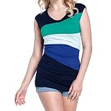 妊婦服 半袖Tシャツ Timsa マタニティ パジャマ 授乳口 Tシャツ レディース トップス インナー 二層 スプライス T-shirt 半袖 スプライス 授乳口付き ルームウェア 春夏 快適 ゆっ