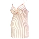 ローズマダム Rosemadame マタニティ ナルエー ストライプ キャミソール 産前産後 ピンク マタニティM-L 105-7271-01