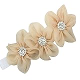 Ochine　新生児 赤ちゃん 出産祝い　ベビー キッズ ヘアバンド　新生児ヘアバンド　ガールズアバンド　赤ちゃんもオシャレに♪　チュール+アクリル生地　弾力性 10色選択 (F)