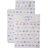 フジキ Wガーゼプリント ミニ布団7点セット フレンズバディ (ホワイト) 洗える 赤ちゃん用 ベビー ミニサイズふとん