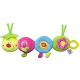 0-3歳のためのフルーツTeethe Inchworm Rattlesおもちゃ