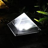 RaiFu 地中埋込型ライト ガーデンライト ソーラー充電式 LED 庭園灯 ピラミッド型 照明 防水 屋外 庭 おしゃれ ホワイト