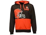 マジェスティックCleveland Browns大人サイズXL XL NFL Authentic Coin Toss Hoodieフード付きプルオーバースウェットシャツ – ブラウン&オレンジ