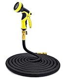 Garden Hose Pipe 100ft KingTop Expandable Magic Hose Stretch Hosepipe with 9 Function Spray Gun [Upd