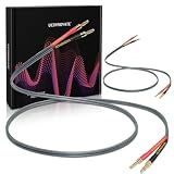 バナナプラグ付き12AWG 4m ハイエンドHiFi OFCスピーカーケーブル 2本パック 1組 バイワイヤー 冷間溶接 無酸素銅スピーカーワイヤーケーブル 4mm金メッキバナナプラグ付き オーディオホームシアター用