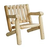 ホワイト／ガーデンチェア チェア アームチェア 肘掛け シンプル おしゃれ 可愛い ナチュラル 木製 木 ウッド 無塗装 抗菌作用 天然杉 天然杉丸太 ガーデン