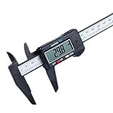 Enhong デジタルノギス 0-100mm 0-150mm 0-200mm 0-300mm 内径/外径/深さ/段差 高精度 測定工具 電池付 (カーボンファイバー製 150mm 精度0.1mm ブラ