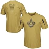 新しいOrleans Saints大人用サイズ大クールベースパフォーマンスマジェスティックシャツNFL Authentic – ゴールド