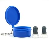 TOENNESEN 柔らかいシリコン防水耳栓スイマー耳プラグ水泳や睡眠のために、グレー、1ペア