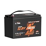 LiTime 12V 140Ah クランキングバッテリー リン酸鉄リチウムイオンバッテリー 船外機の始動用 1000AのCCA 225HPまでの燃料駆動マリン船外機に適用 Bluetooth機能 IP67 防水防塵 自己発熱機能 LiFePO4バッテリー 5000回以上始動回数 始動とエネルギー貯蔵両用 12V140Ah MS（マリン始動）