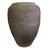 18号 窯肌松皮富士口花瓶信楽焼　陶器　花器　花入　花瓶