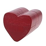 Domybest　パズル　立体　木製　積み木　孔明ロック　伝統的　知的玩具　知恵おもちゃ　児童 キッズ　大人3D立体パズル 木のおもちゃ　知育玩具 ハート型